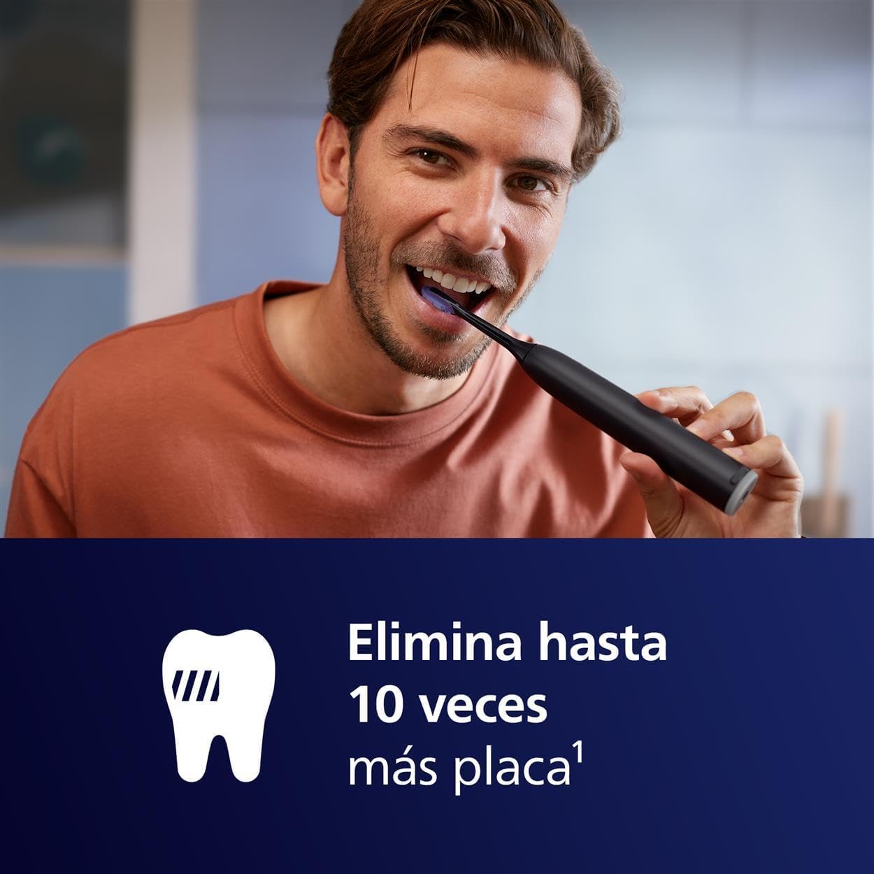Philips Sonicare 7100 electric toothbrush with app, 4 modes, 3 intensities, pressure alert, timer, navy blue, HX7421/08.