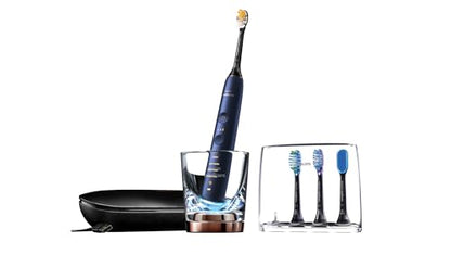 Philips Sonicare DiamondClean Smart 9750 toothbrush with app, pressure sensor, 5 modes, 3 intensities, brush head detection, lunar blue.