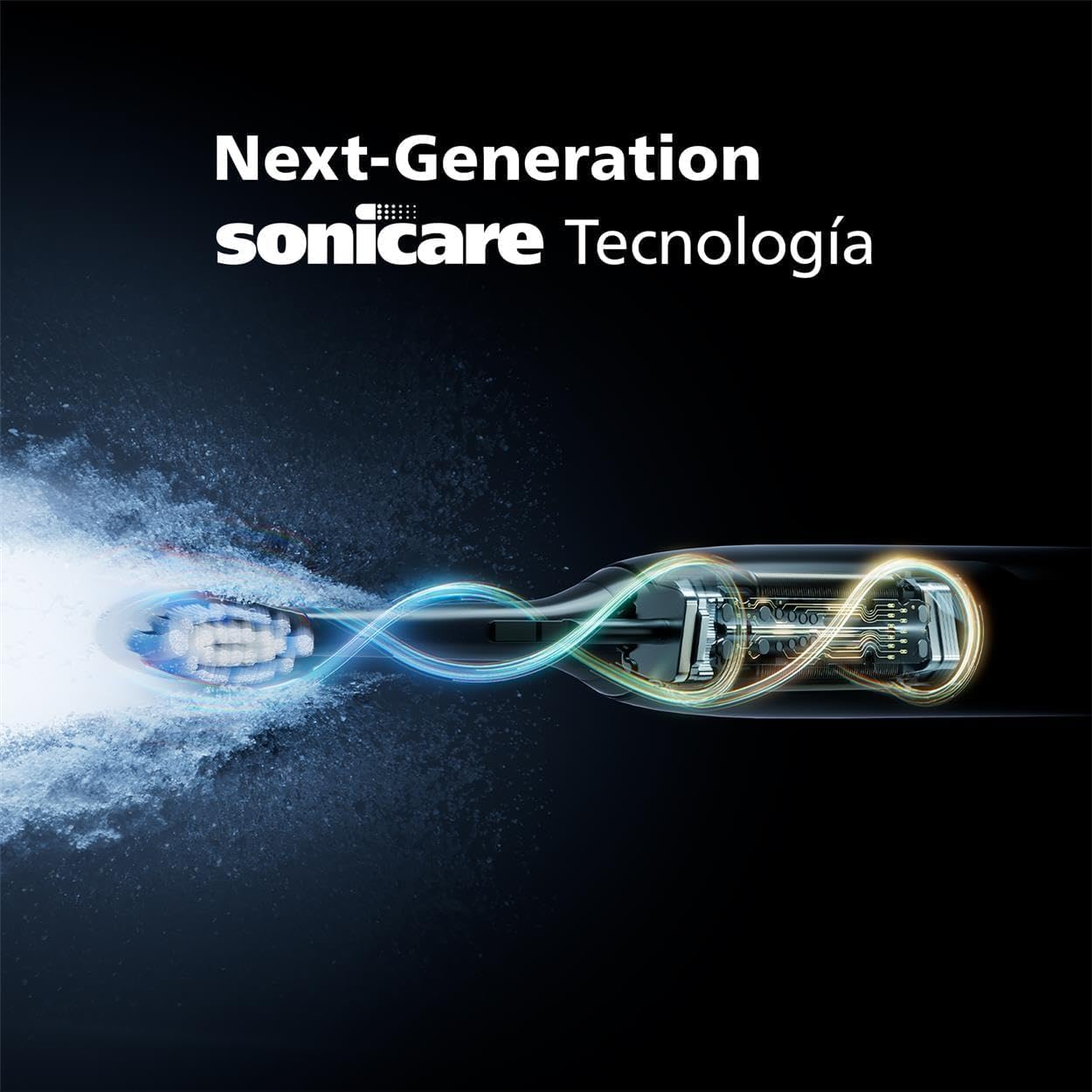Philips Sonicare 7100 electric toothbrush with app, 4 modes, 3 intensities, pressure alert, timer, navy blue, HX7421/08.