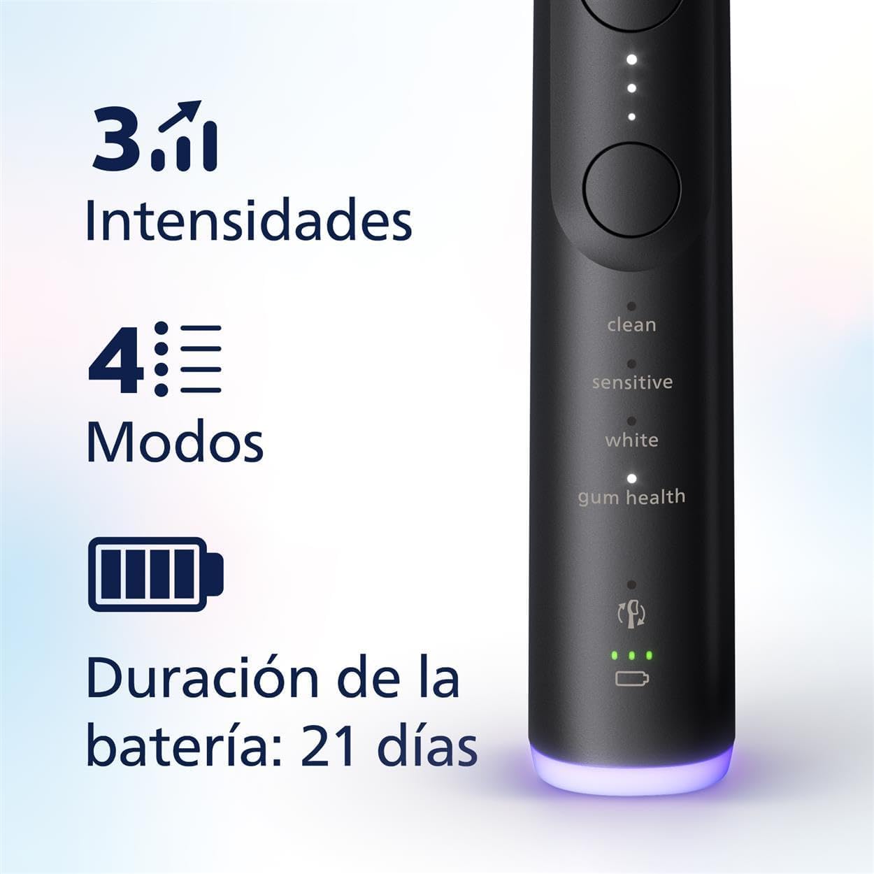 Philips Sonicare 7100 electric toothbrush with app, 4 modes, 3 intensities, pressure alert, timer, navy blue, HX7421/08.