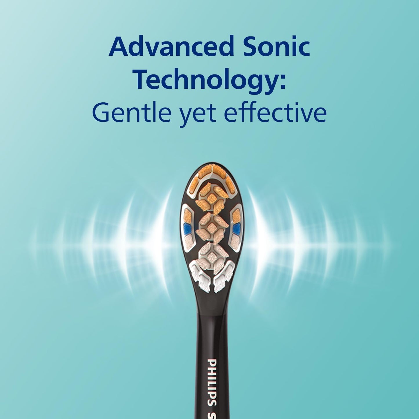Philips Sonicare DiamondClean 9500 smart toothbrush with app, pressure sensor, 5 modes, 3 intensities, brush head detection, black.