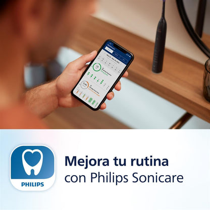 Philips Sonicare 7100 electric toothbrush with app, 4 modes, 3 intensities, pressure alert, timer, navy blue, HX7421/08.