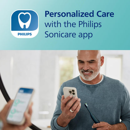 Philips Sonicare DiamondClean 9500 smart toothbrush with app, pressure sensor, 5 modes, 3 intensities, brush head detection, black.