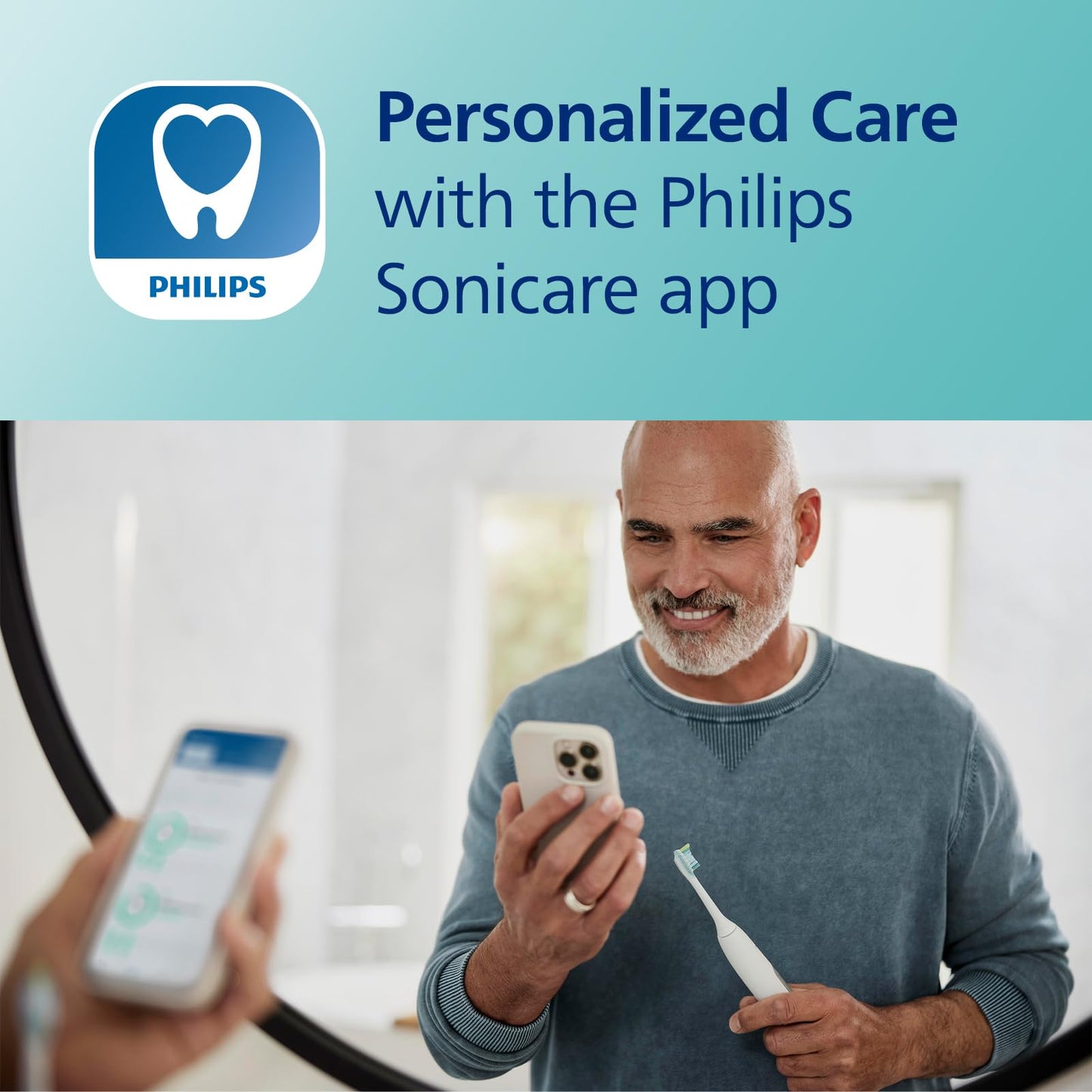 Philips Sonicare DiamondClean 9500 smart toothbrush with app, pressure sensor, 5 modes, 3 intensities, brush head detection, white.