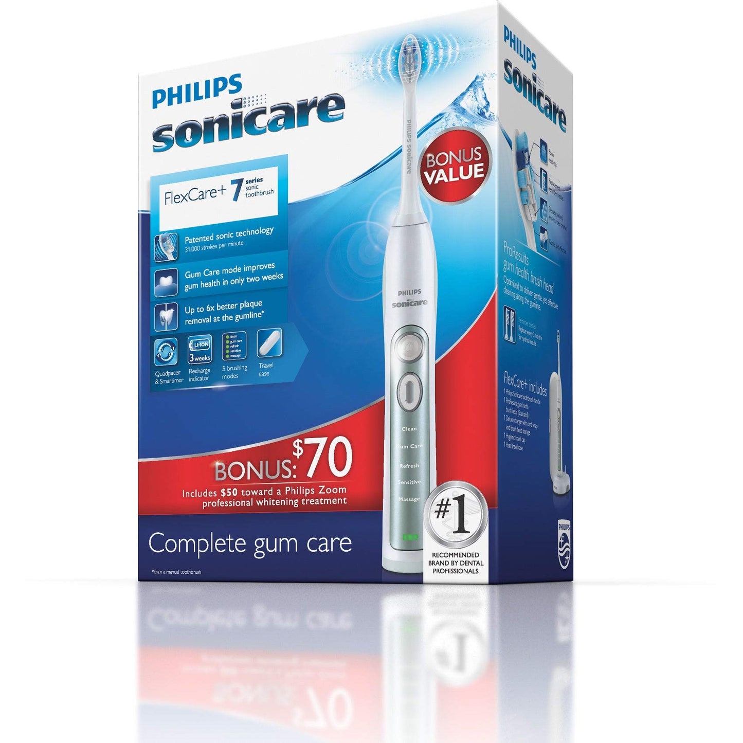 Philips Sonicare FlexCare+ rechargeable electric toothbrush, standard packaging.